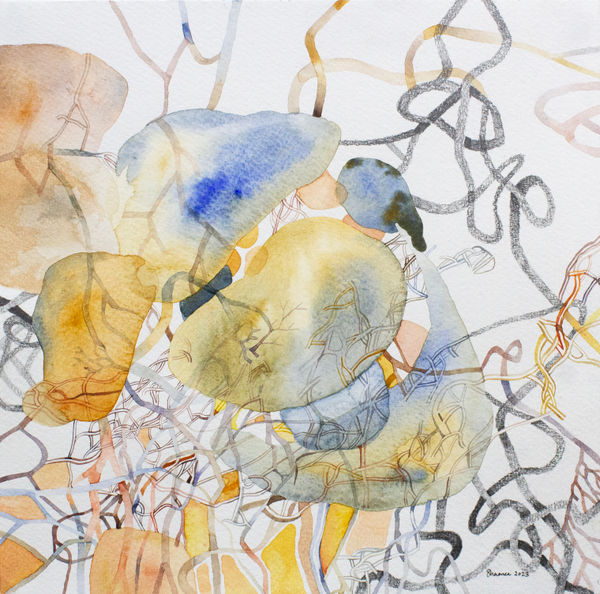 Shaanea Mendis Untitled II, 2023 Watercolor on Paper 26 x 26 cm 10 1/4 x 10 1/4 in