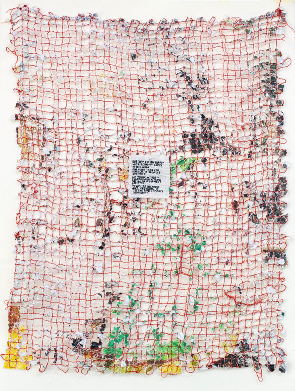 Hema Shironi SALE SALE Story SALE I, 2022 Stitched Printed Paper 36 x 26 cm 14 1/8 x 10 1/4 in