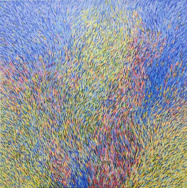 Ruwan Prasanna Kaze No Iro XXVI, 2024 Acrylic on Canvas 183 x 183 cm 72 x 72 in