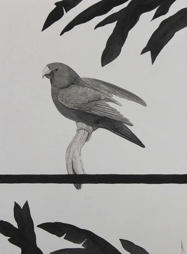 Firi Rahman The Journey XXI, 2025 Acrylic and Pen on Paper 28 x 38 cm 11 x 15 in