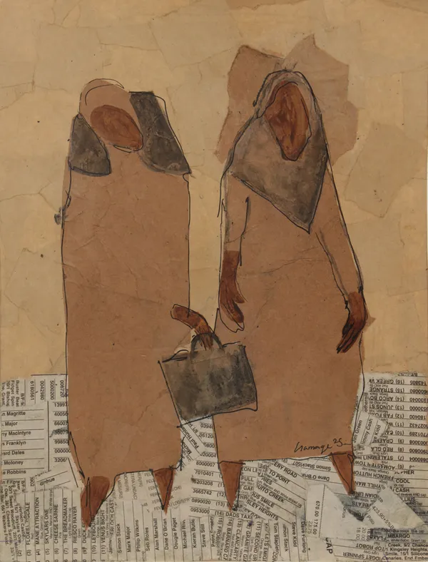 Pathum Gamage Instant Harmony , 2025 Mixed Media on Board 31 x 23.5 cm 12 1/4 x 9 1/4 in