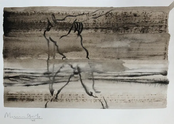 Manaram Gamage Figure 43, 2025 Acrylic on Paper 30 x 42 cm 11 3/4 x 16 1/2 in