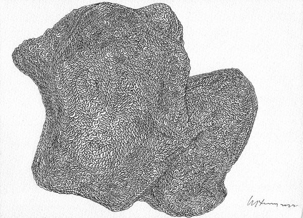 Chandraguptha Thenuwara Enslaved 2, 2022 Ink on Paper 20 x 27 cm 7 7/8 x 10 5/8 in