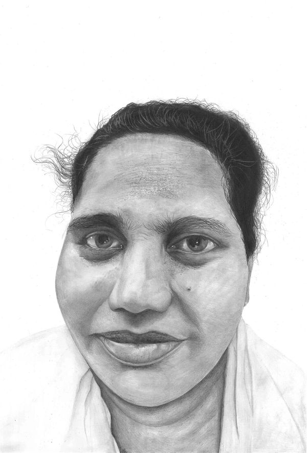 Firi Rahman Farzana, 2015 Pencil on Paper 40 x 28 cm 15 3/4 x 11 in