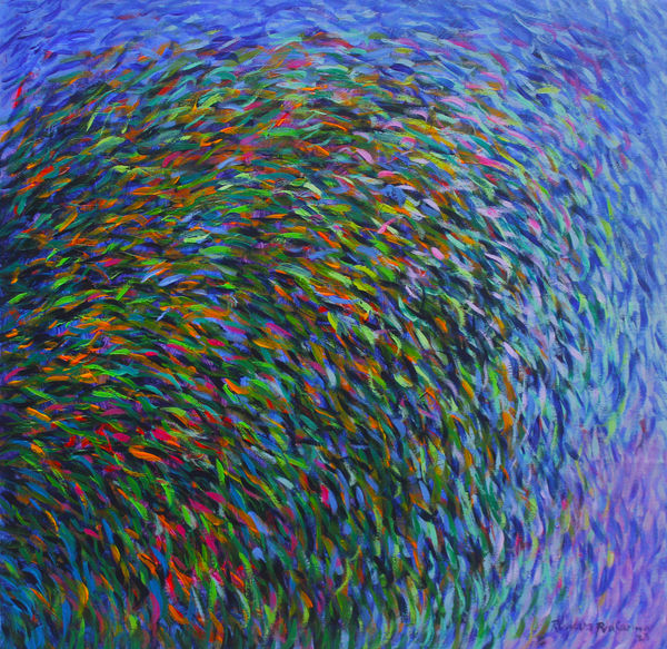 Ruwan Prasanna Kaze No Iro XVII, 2023 Acrylic on Canvas 62 x 62 cm 24 3/8 x 24 3/8 in