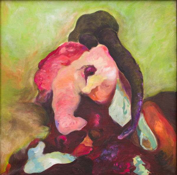 Dumiduni Illangasinghe Veil of Memory, 2024 Oil on Canvas 90 x 90 cm 35 3/8 x 35 3/8 in