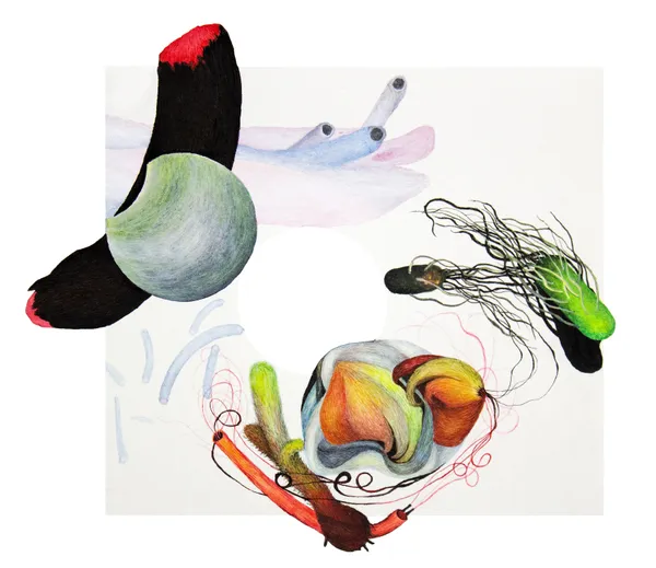 Pakkiyarajah Rupaneethan Untitled 02, 2022 Mixed Media on Paper 17 x 18 cm 6 3/4 x 7 1/8 in