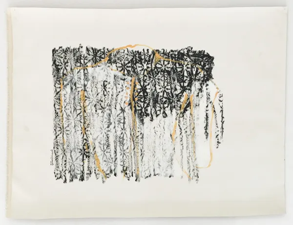 Fabienne Francotte Prayer Rug 05, 2018 Mixed Media on Canvas 87 x 67 cm 34 1/4 x 26 3/8 in