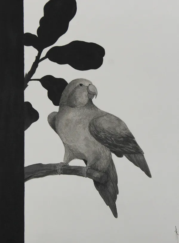 Firi Rahman The Journey XIX, 2025 Acrylic and Pen on Paper 28 x 38 cm 11 x 15 in