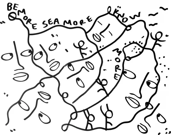 Shantell Martin - Drawings, Be More Sea More, 2017