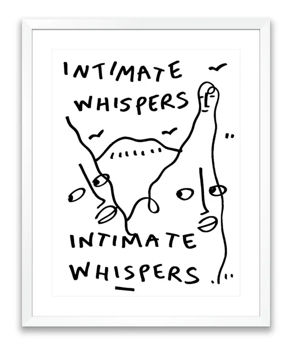 Intimate Whispers Between Three Faces ©, 2024 Ink on paper 24 x 19 in 61 x 48.3 cm