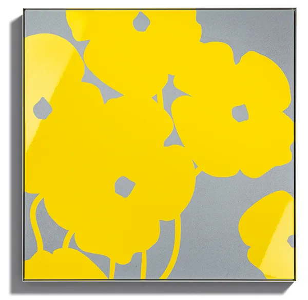 Donald Sultan - Yellow Poppies in Cement, 2024