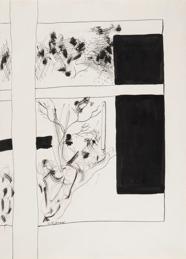 Roger Raveel, Doorkijk op abstract landschap, 1963