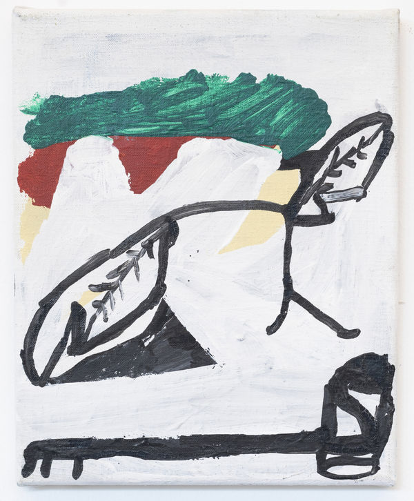 Fleur De Roeck De verloren sleutel, 2018 Ink & acrylic on canvas 27,5 x 22 cm