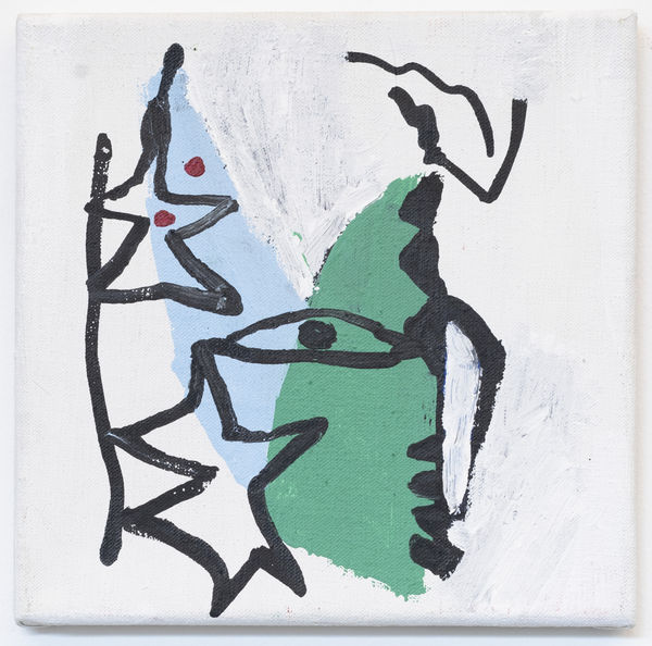 Fleur De Roeck Bonjour je voudrais, 2018 Ink & acrylic on canvas 21 x 21 cm