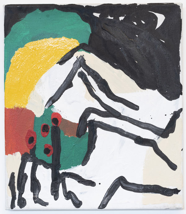 Fleur De Roeck De indiaan lief als lente, 2019 Ink & acrylic on canvas 35 x 30,3 cm