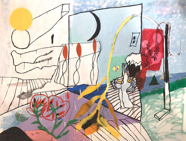 Fleur De Roeck Enter, 2020 Mixed media on canvas 200 x 260 cm