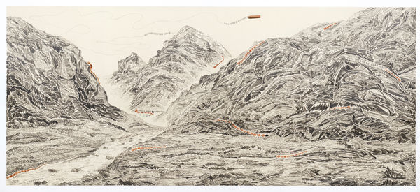 Shi Jin-Hua, Pen Walking #163, 2012-2016