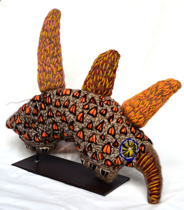 Rhonda Sharpe Tjilkamata, 2023 mixed media soft sculpture 36 x 41 x 12 cm