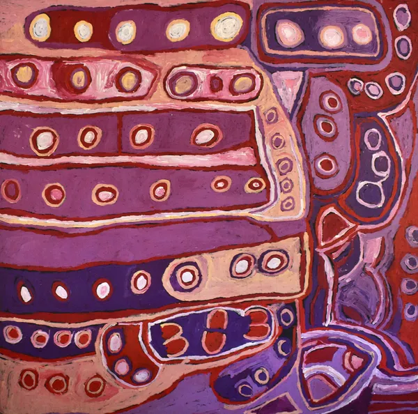 Nellie Stewart Minyma Kutjara acrylic on linen 200 x 200 cm