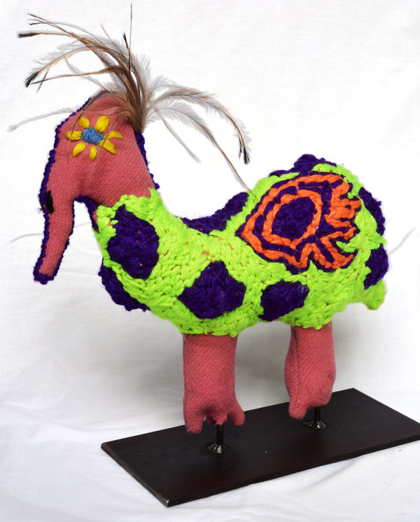 Beth Ebatarinja Bird, 2023 mixed media soft sculpture 27 x 33 x 10 cm