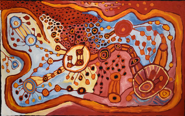 Sharon Adamson Wanampi Tjukurpa Acrylic on Linen 1220x1980mm (48x78")
