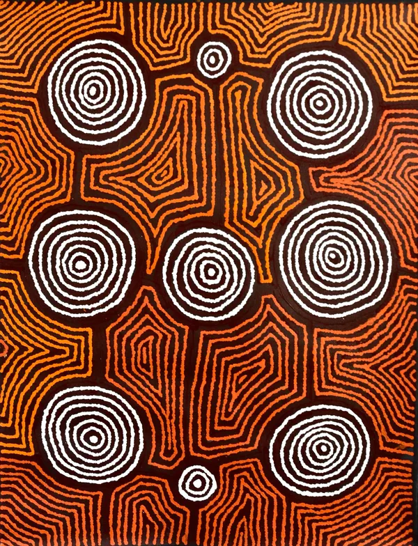 Sheila Giles All of Patjarr, 2022 acrylic on linen 76 x 101 cm