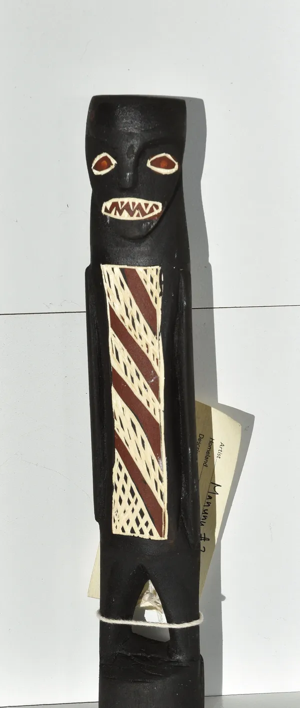 Buku Carving Carving, 2021 natural pigment on wood 29 x 7 cm