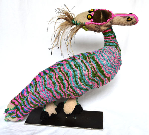 Beth Ebatarinja Bird, 2023 mixed media soft sculpture 51 x 60 x 15 cm