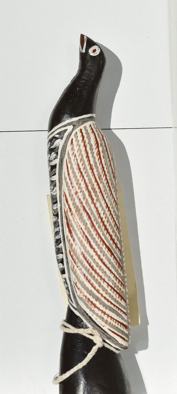 Buku Carving Wayin (bird), 2021 natural pigment on wood various