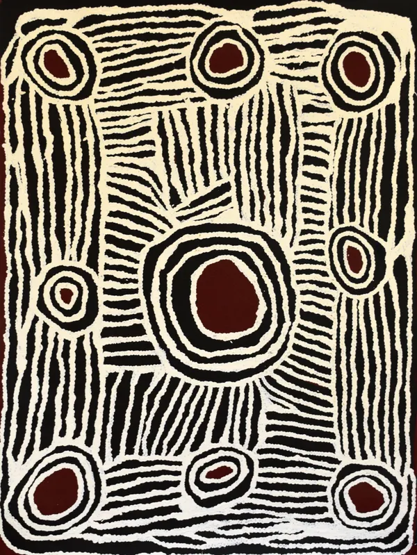Linda Syddick Warlukirritji, 2018 acrylic on linen 75 x 98 cm