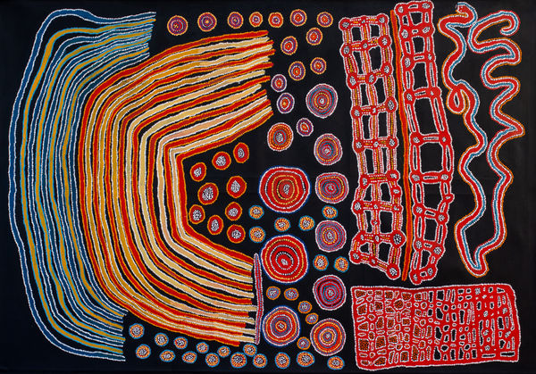 Lennard Walker Kuru Ala, 2019 Acrylic on linen 200 x 137 cm