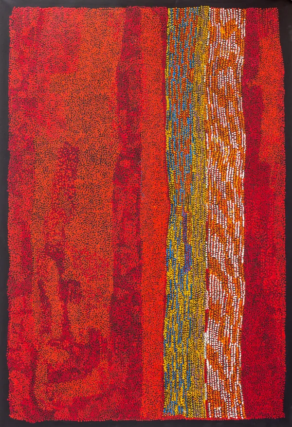 Patju Presley Stanley Ilunya, 2022 acrylic on linen 200 x 137 cm