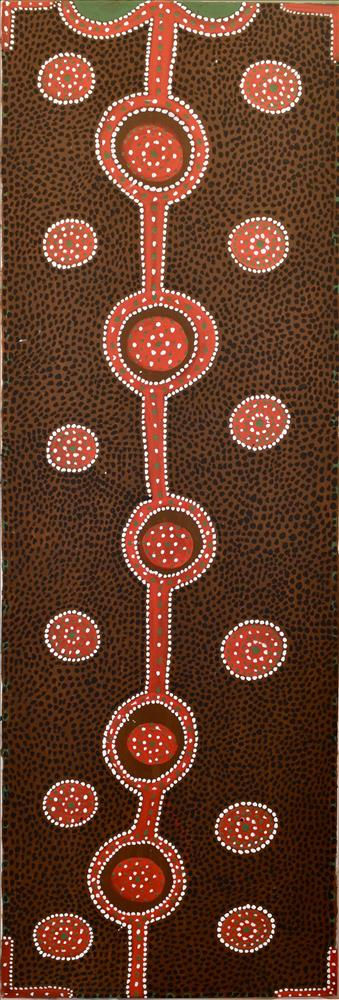 Isaac Cherel Billabongs & Waterholes, 2018 Acrylic on canvas 60 x 180 cm