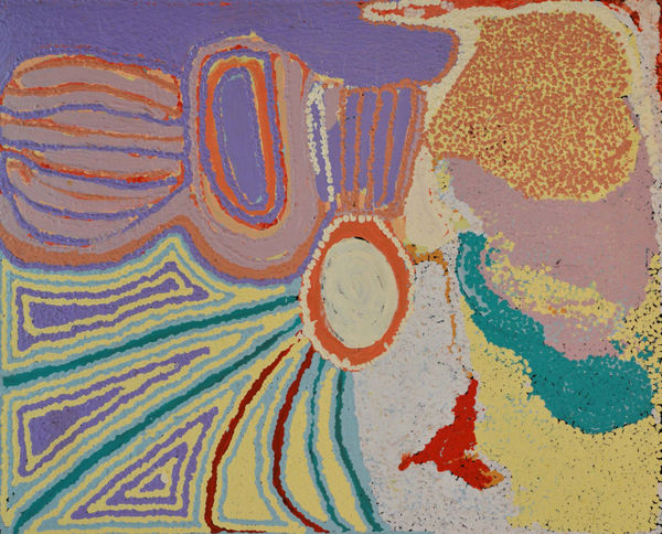 Jakayu Biljabu and Kumpaya Girgiba Parnngurr acrylic on canvas 76 x 61 cm