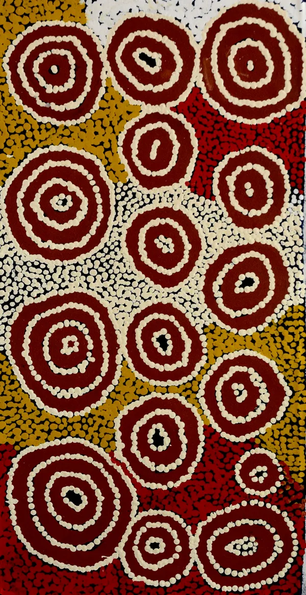 Nancy Carnegie Mina Mina, 2022 acrylic on canvas 76 x 38 cm