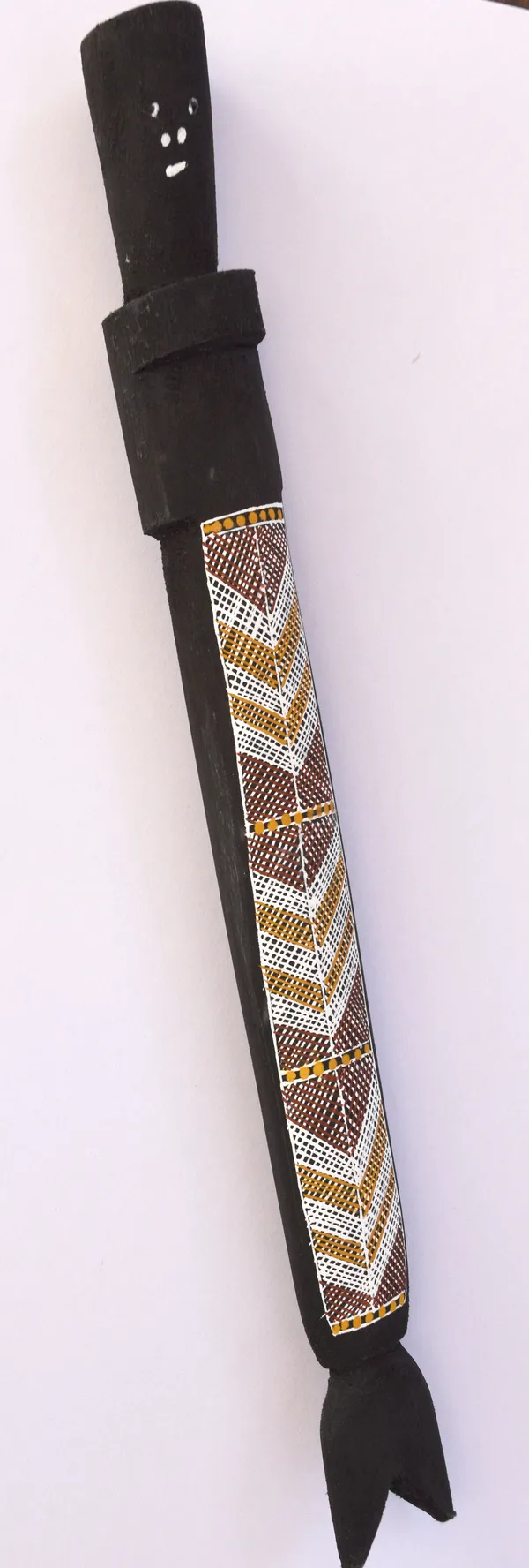 Cameron Kawurlkku Djomi, 2021 carved wooden sculpture and pigment