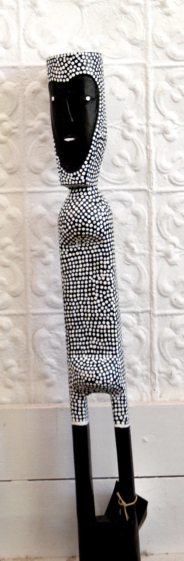 Jeremiah Bonson Warraburnburn, 2021 carved wooden sculpture and pigment 85.5 x 9 x 9 cm