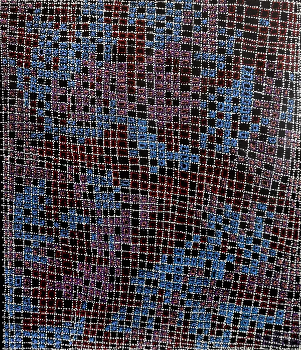 Julie Nangala Roberston Shirely Mina Jukurpa, 2021 acrylic on canvas 122 x 107 cm