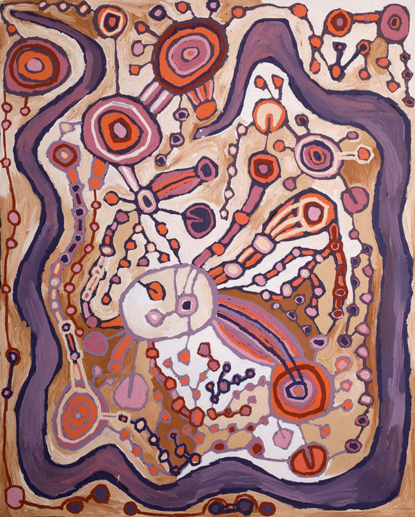 Sharon Adamson Wanampi Tjukurpa, 2020 acrylic on linen 152 x 122 cm