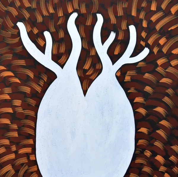 Madeleine Purdie Kimberley Boab, 2021 ochre and acrylic on canvas 150 x 150 cm