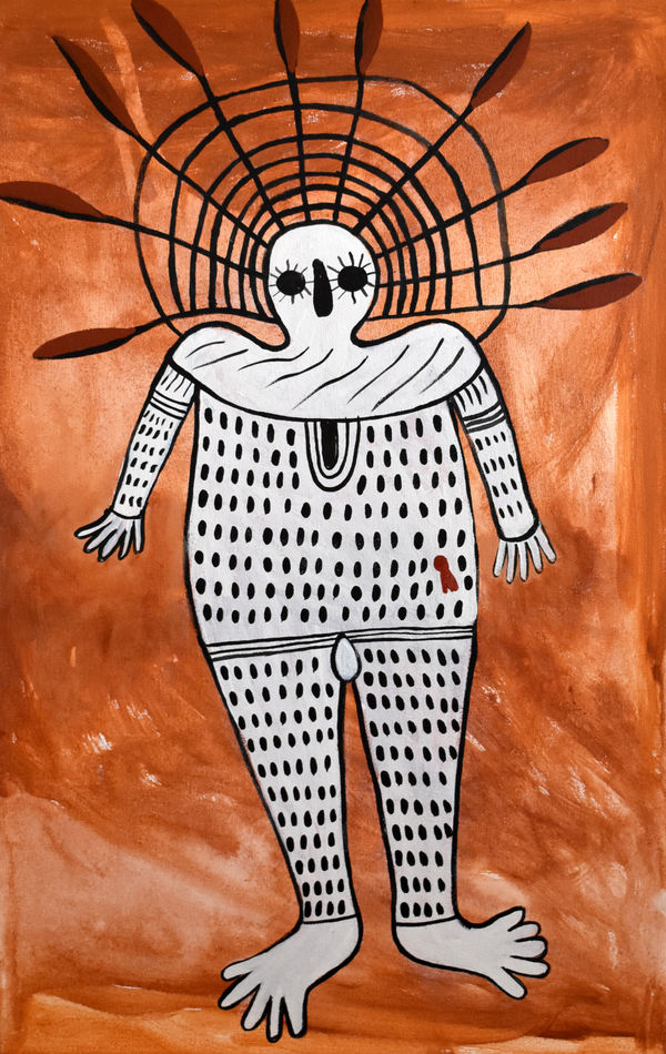 Donny Woolagoodja Namarali (Wororra God) , 2020 Namarali (Wororra god) 50 x 80 cm