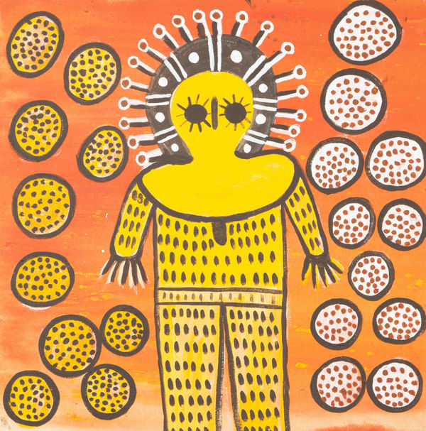 Donny Woolagoodja Wandjina the rainmaker, 2019 Acrylic on canvas 45 x 45 cm