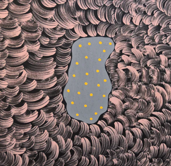 Madeleine Purdie Warrambany, 2021 ochre and acrylic on board 120 x 120 cm