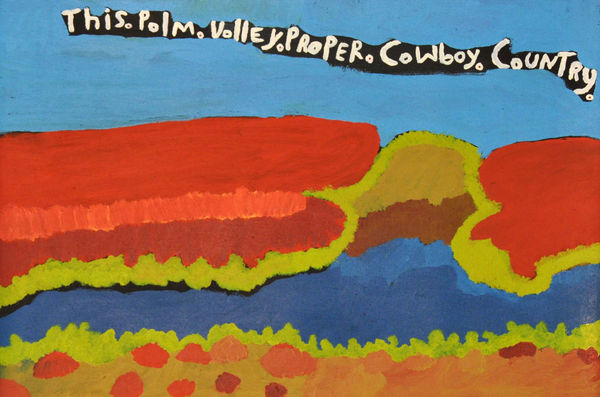 Grace Kemarre Robinya Palm Valley acrylic on linen 50 x 75 cm