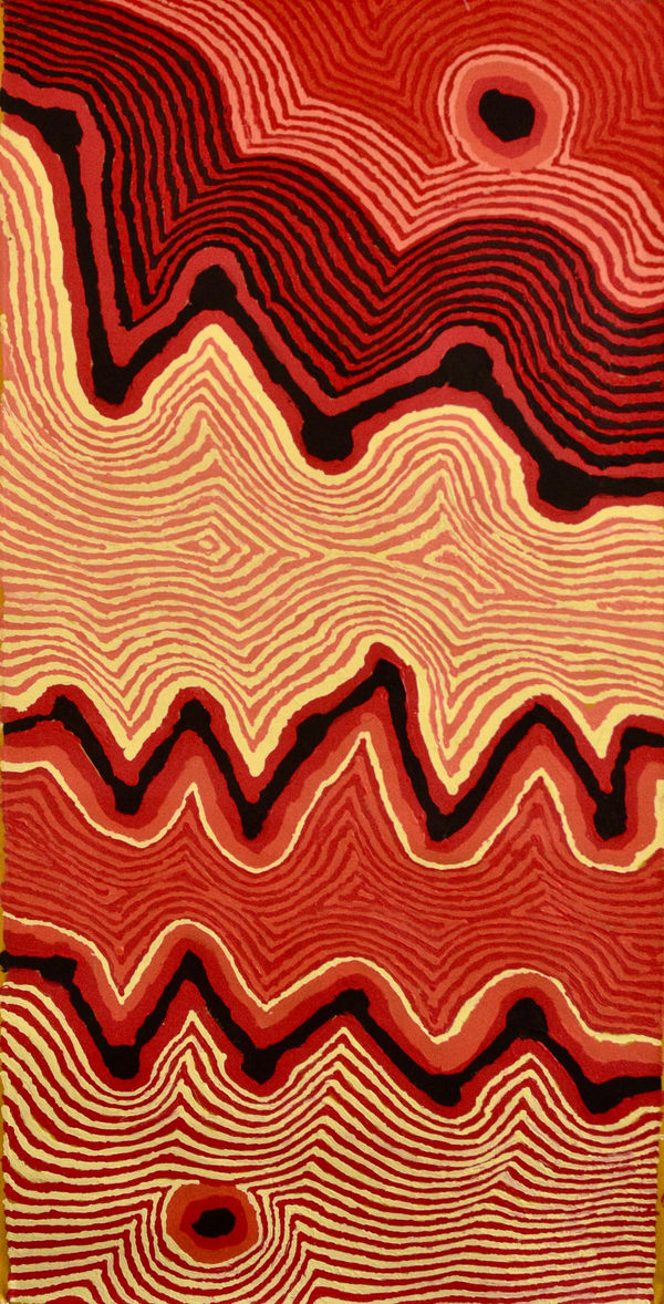 Helicopter Tjungurrayi Wangkartu, 2022 acrylic on linen 61 x 121.9 cm