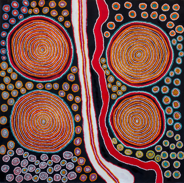 Lennard Walker Purpurmunu Kuru Ala, 2018 Acrylic on linen 137 x 140 cm