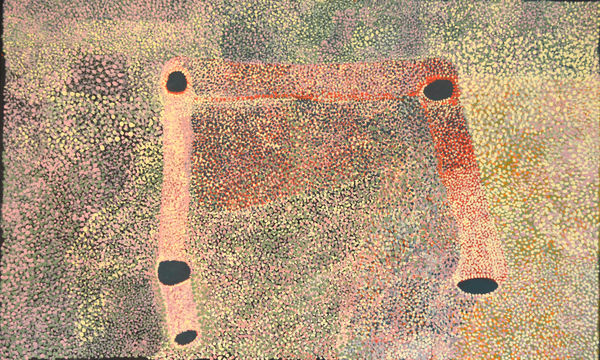 Gordon Ingkatji Wanampi mankur mankurpa kutjara kutjara acrylic on linen 99 x 150 cm