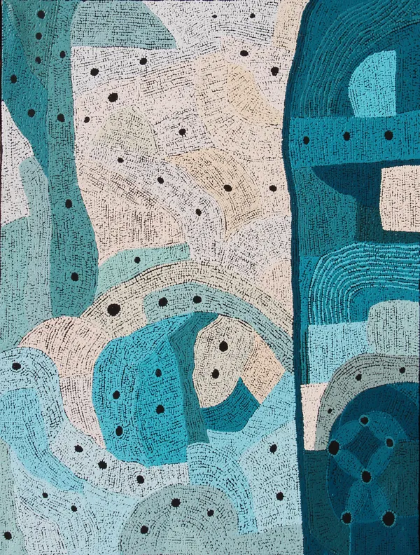 Raylene Walatinna Ngayuku Ngura (My Country), 2022 acrylic on linen 122 x 152 cm