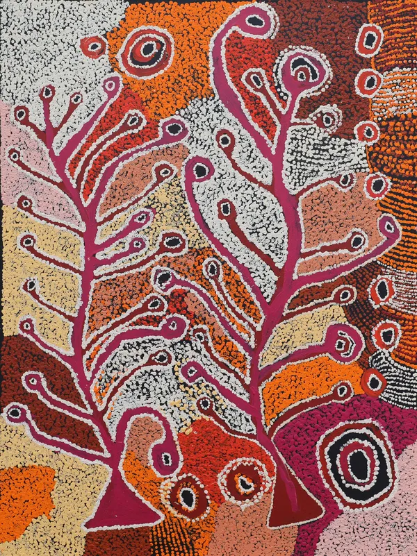 Betty King Wantjapila (Dry Plain), 2022 acrylic on linen 91 x 122 cm